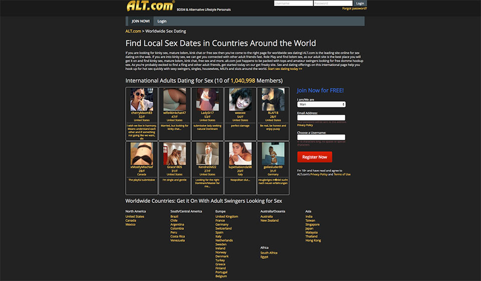 Alt.com Dating Website Features