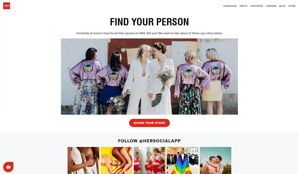 HER Dating Website Features