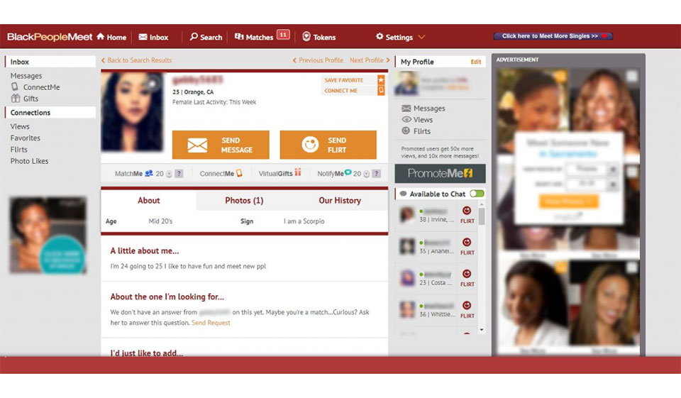 Profile interface