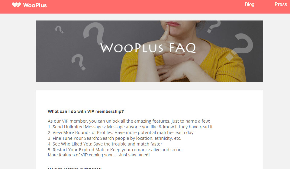 WooPlus Dating Website Features