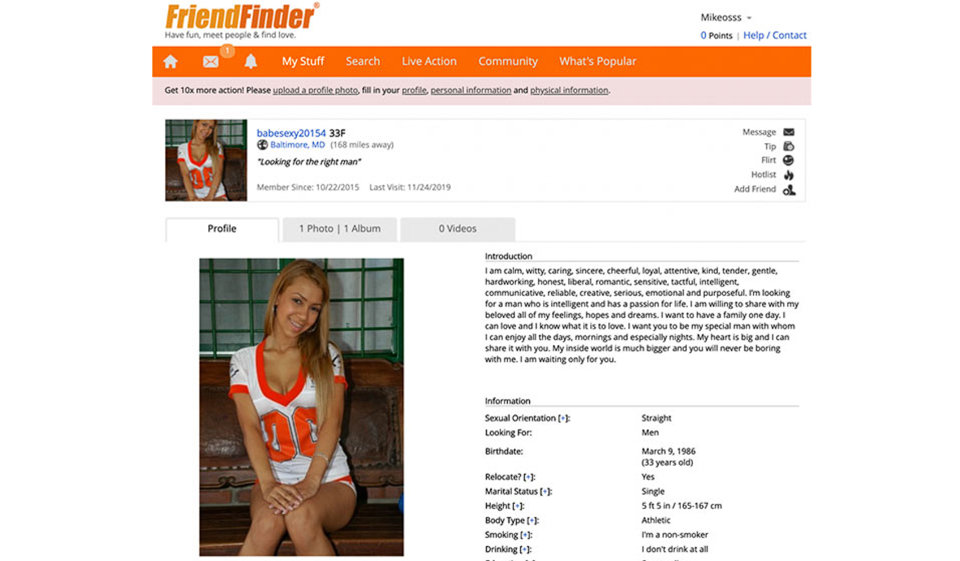 Safety and Security of FriendFinder